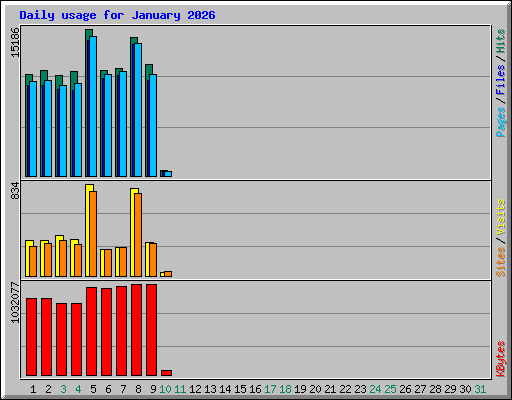 Daily usage for January 2026