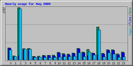 Hourly usage for May 2009