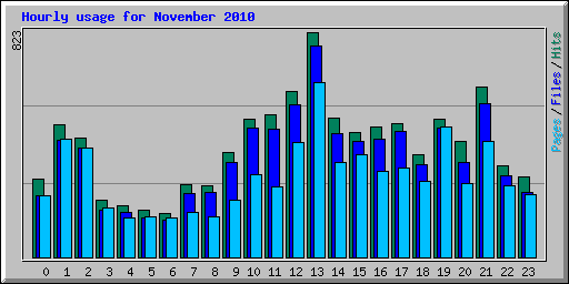 Hourly usage for November 2010