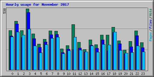 Hourly usage for November 2017