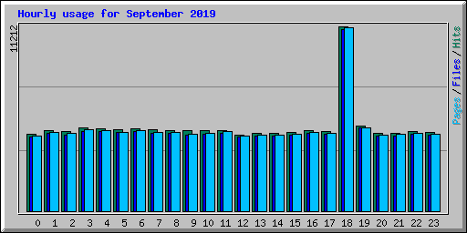 Hourly usage for September 2019