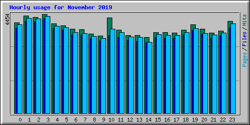 Hourly usage for November 2019