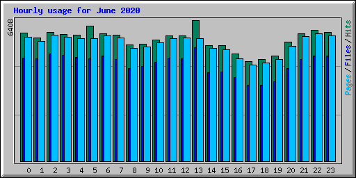 Hourly usage for June 2020