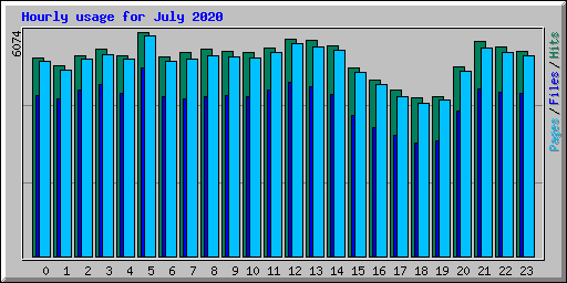 Hourly usage for July 2020