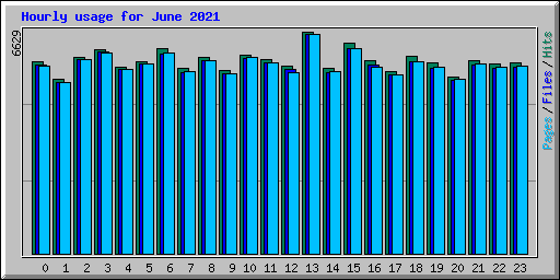Hourly usage for June 2021