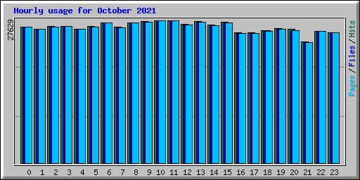 Hourly usage for October 2021
