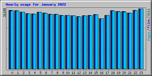 Hourly usage for January 2022