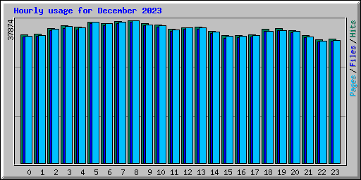 Hourly usage for December 2023