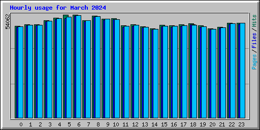 Hourly usage for March 2024