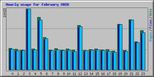 Hourly usage for February 2026